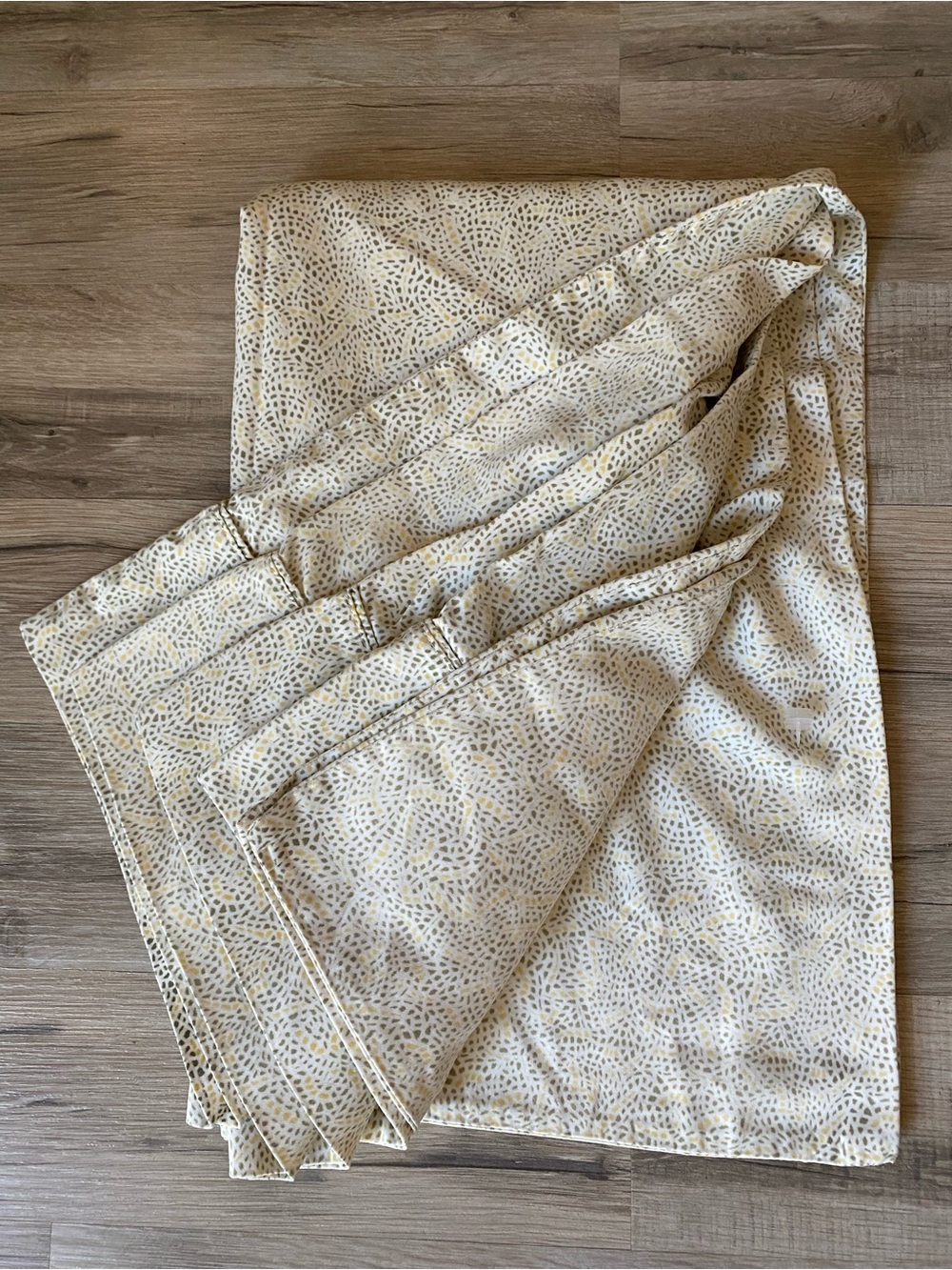 Cream Decorative Pillowcases with Subtle yellow Dot Pattern